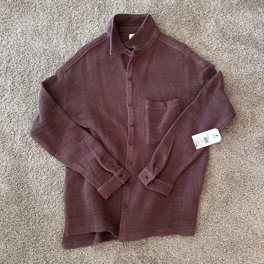 billabong waffle shacket